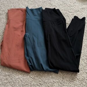 Bundle of 3 Althletic Leggings (Copper, Teal, Black)